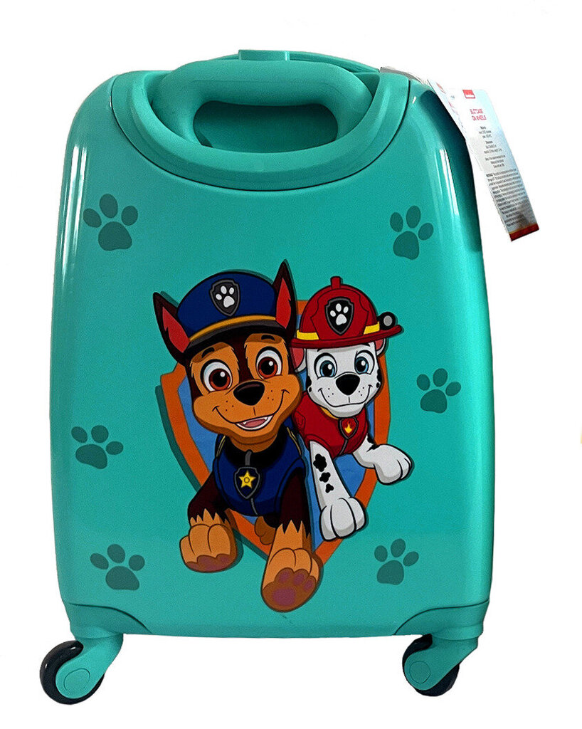 Paw Patrol rokas bagāžas koferis Tirkīzs cena un informācija | Koferi, ceļojumu somas | 220.lv