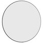 vidaXL sienas spogulis, melns, Ø 60 cm, apaļš цена и информация | Spoguļi | 220.lv