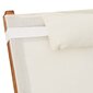 vidaXL sauļošanās zvilnis ar spilvenu, balts tekstilēns, papeles koks cena un informācija | Sauļošanās krēsli | 220.lv