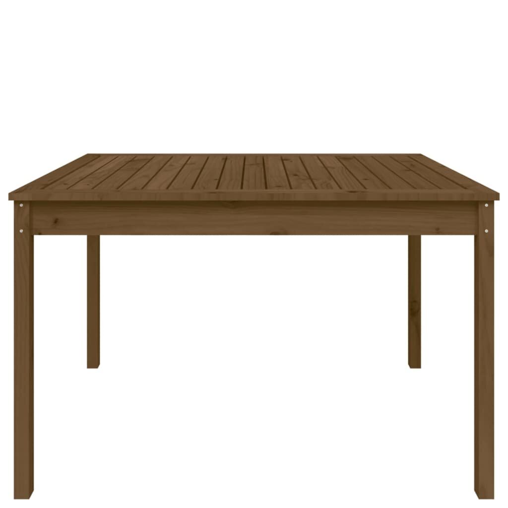 vidaXL dārza galds, medus brūns, 121x82,5x76 cm, priedes masīvkoks cena un informācija | Dārza galdi | 220.lv