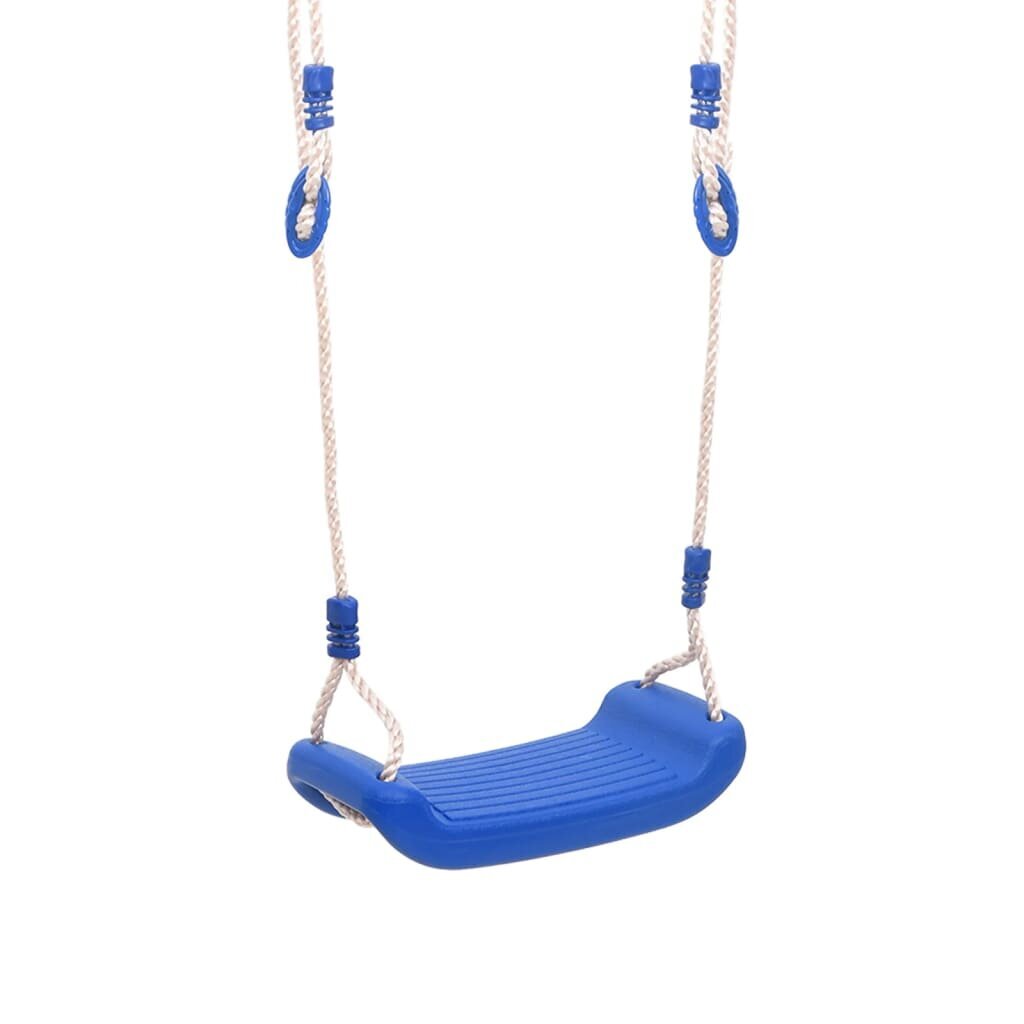vidaXL šūpoļu sēdekļi ar virvēm, 2 gab., zili, 37x15 cm polietilēns cena un informācija | Šūpoles | 220.lv
