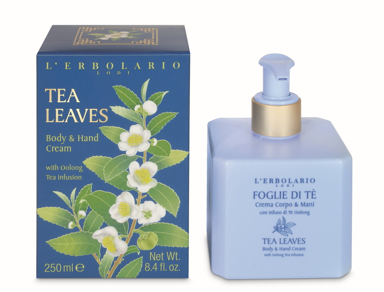 Mitrinošs ķermeņa krēms L'Erbolario Tea leaves body and hand cream, 250 ml cena un informācija | Ķermeņa krēmi, losjoni | 220.lv