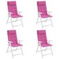 vidaXL dārza krēslu spilveni, 4 gab., rozā oksforda audums cena un informācija | Krēslu paliktņi | 220.lv