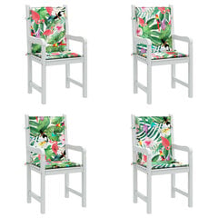vidaXL krēslu matrači, 4 gab., krāsaini, audums cena un informācija | Krēslu paliktņi | 220.lv