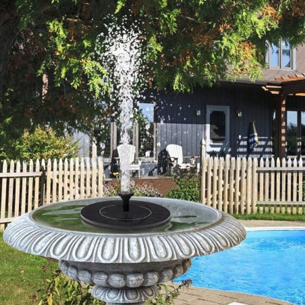 Dārza strūklaka LED peldošais ūdens sūknis ar saules paneļiem cena un informācija | Dārza dekori | 220.lv