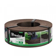 Zāliena žogs Bradas WOOD BORDER, 78mm x 2,8mm x 10m, brūns cena un informācija | Dārza instrumenti | 220.lv