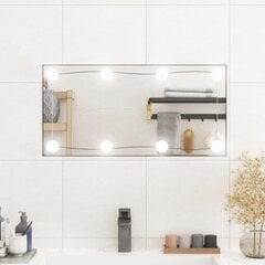 vidaXL sienas spogulis ar LED, 30x60 cm, stikls, taisnstūra cena un informācija | Spoguļi | 220.lv
