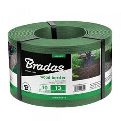 Zāliena žogs Bradas WOOD BORDER, 130mm x 2,8mm x 10m, zaļš cena un informācija | Dārza instrumenti | 220.lv