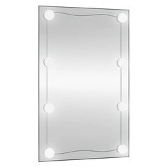 vidaXL sienas spogulis ar LED, 40x60 cm, stikls, taisnstūra цена и информация | Зеркала | 220.lv