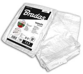 Sustiprintas tentas Bradas White, 1.5 x 4 m, 90 g/m² цена и информация | Садовые инструменты | 220.lv