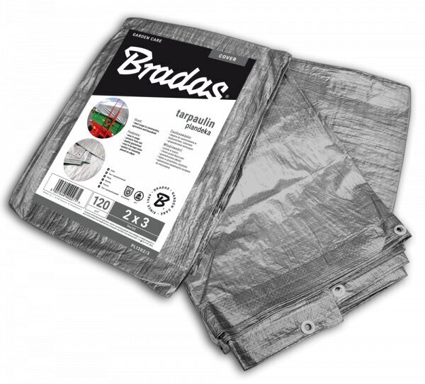 Pastiprināta nojume Bradas Silver, 2 x 3 m, 120 g/m² cena un informācija | Dārza instrumenti | 220.lv