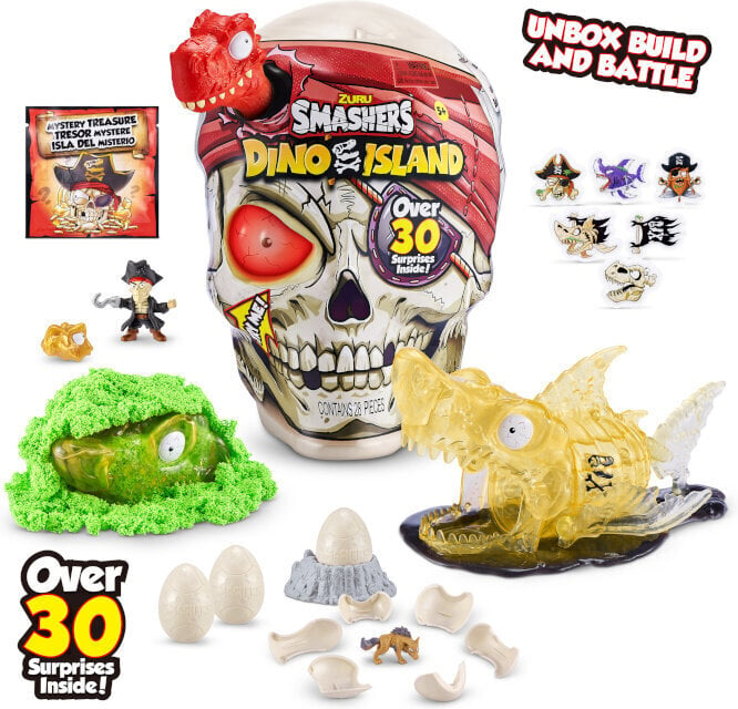 Pirāta galvaskauss ar 30 pārsteigumiem Zuru Smashers Dino Island cena un informācija | Rotaļlietas zēniem | 220.lv
