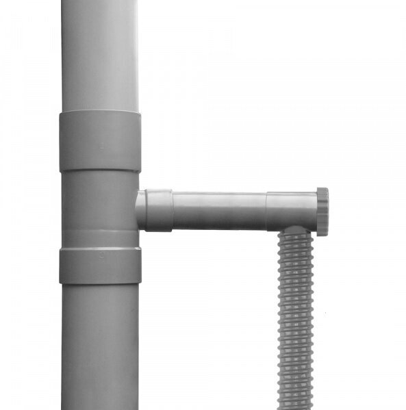 Lietus ūdens savācējs / slazds ar vārstu Bradas, 80mm, pelēks cena un informācija | Laistīšanas sistēmas | 220.lv