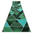 Neslīdošs paklājs TRÓJKÄTY trīsstūri, zaļš 100cm