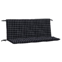 vidaXL dārza sola matrači, 2 gab., 120x50x7 cm, melns četrstūru raksts cena un informācija | Krēslu paliktņi | 220.lv