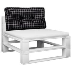 vidaXL palešu dīvāna spilvens, 80x40x12 cm, četrstūru raksts, audums cena un informācija | Krēslu paliktņi | 220.lv