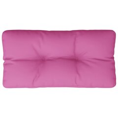 vidaXL palešu dīvāna spilvens, 70x40x12 cm, audums, rozā cena un informācija | Krēslu paliktņi | 220.lv
