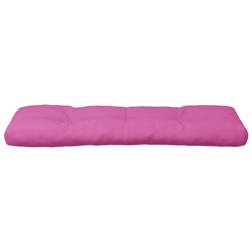 vidaXL palešu dīvāna matracis, 120x40x12 cm, audums, rozā cena un informācija | Krēslu paliktņi | 220.lv