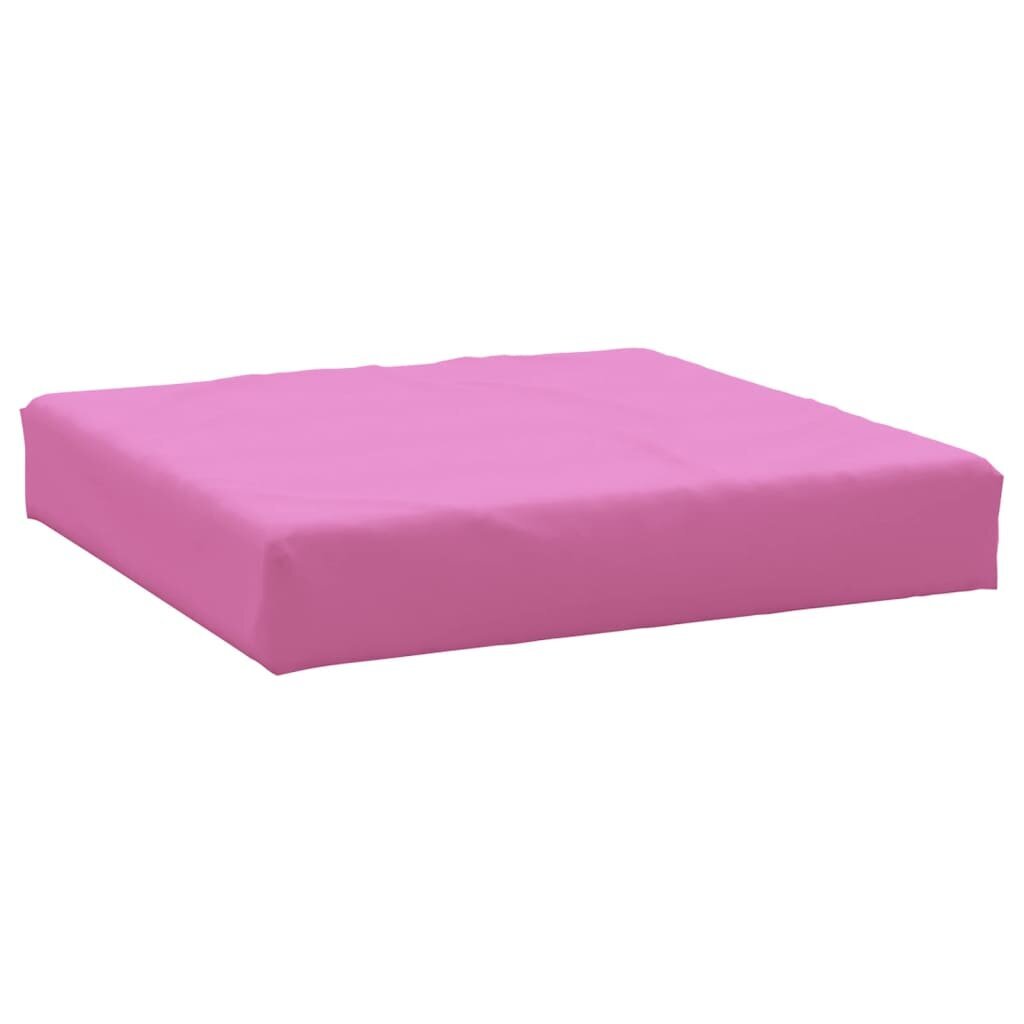vidaXL palešu dīvāna spilvens, 60x60x10 cm, oksforda audums, rozā cena un informācija | Krēslu paliktņi | 220.lv