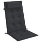 vidaXL dārza krēslu spilveni, 4 gab., melns oksforda audums cena un informācija | Krēslu paliktņi | 220.lv