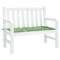 vidaXL dārza sola matracis, 100x50x3 cm, audums ar lapu apdruku cena un informācija | Krēslu paliktņi | 220.lv