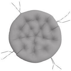 vidaXL krēslu spilvens, apaļš, Ø 100 x11 cm, oksforda audums, pelēks cena un informācija | Krēslu paliktņi | 220.lv