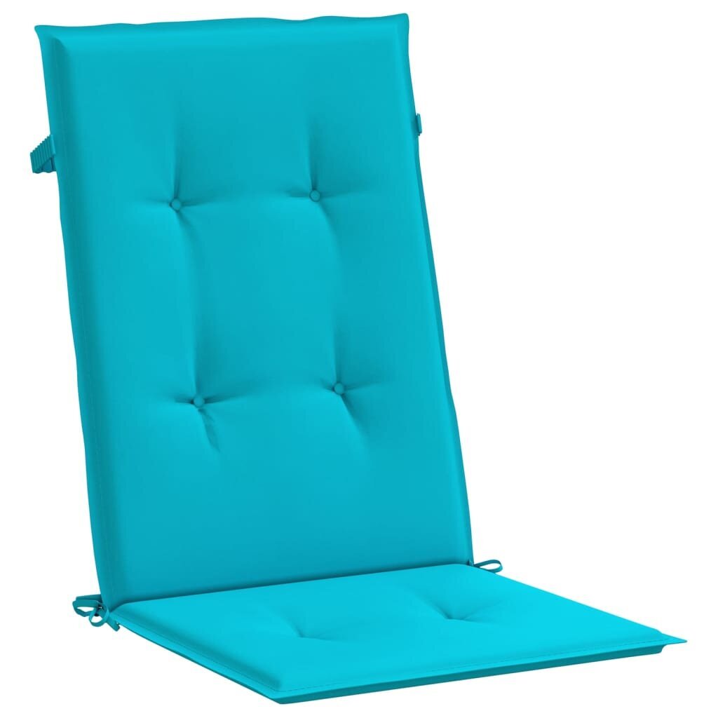 vidaXL krēslu spilveni, 6 gab., tirkīzzili, audums цена и информация | Krēslu paliktņi | 220.lv