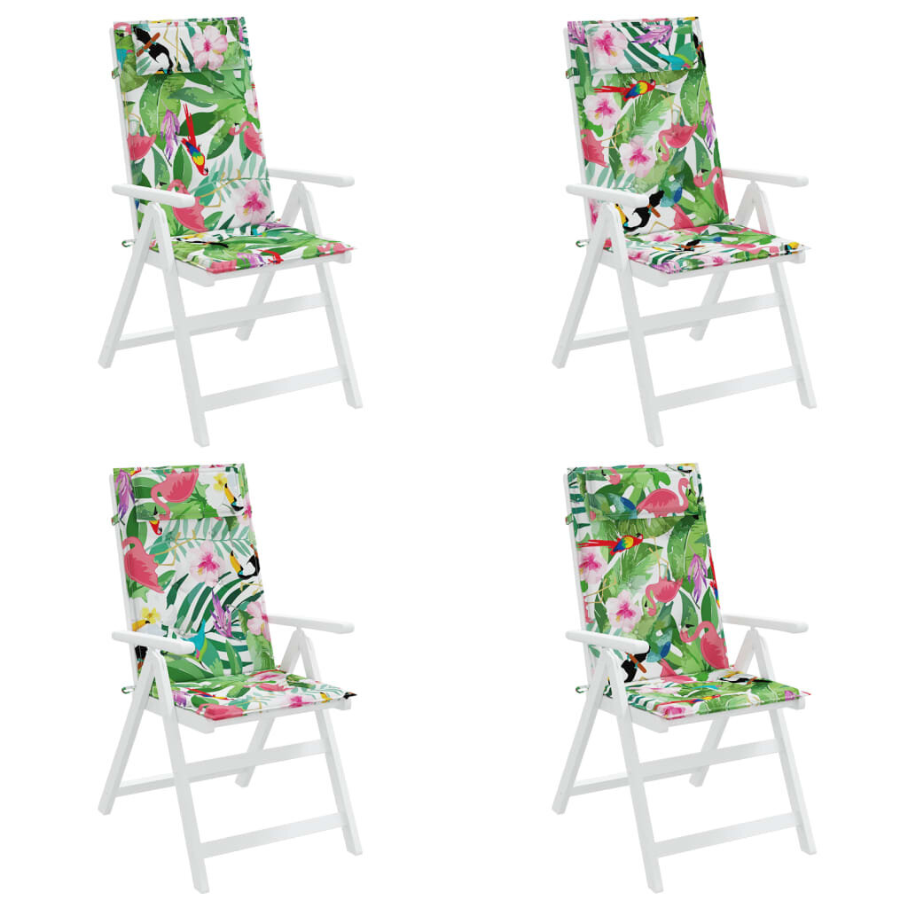 vidaXL dārza krēslu spilveni, 4 gab., krāsains oksforda audums cena un informācija | Krēslu paliktņi | 220.lv