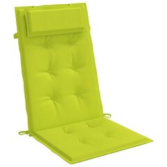 vidaXL dārza krēslu spilveni, 2 gab., spilgti zaļš oksforda audums cena un informācija | Krēslu paliktņi | 220.lv