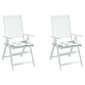 vidaXL dārza krēslu matrači, 2 gab., lapu apdruka, 40x40x3 cm, audums cena un informācija | Krēslu paliktņi | 220.lv