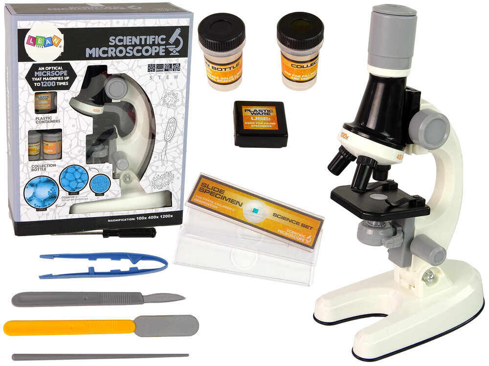 Bērnu mācību mikroskops, balts cena un informācija | Attīstošās rotaļlietas | 220.lv
