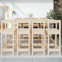 vidaXL 9-daļīgs dārza bāra mēbeļu komplekts, priedes masīvkoks цена и информация | Комплекты уличной мебели | 220.lv