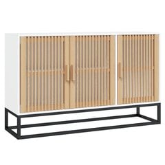 vidaXL kumode, balta, 105x30x65 cm, inženierijas koks цена и информация | Шкафчики в гостиную | 220.lv