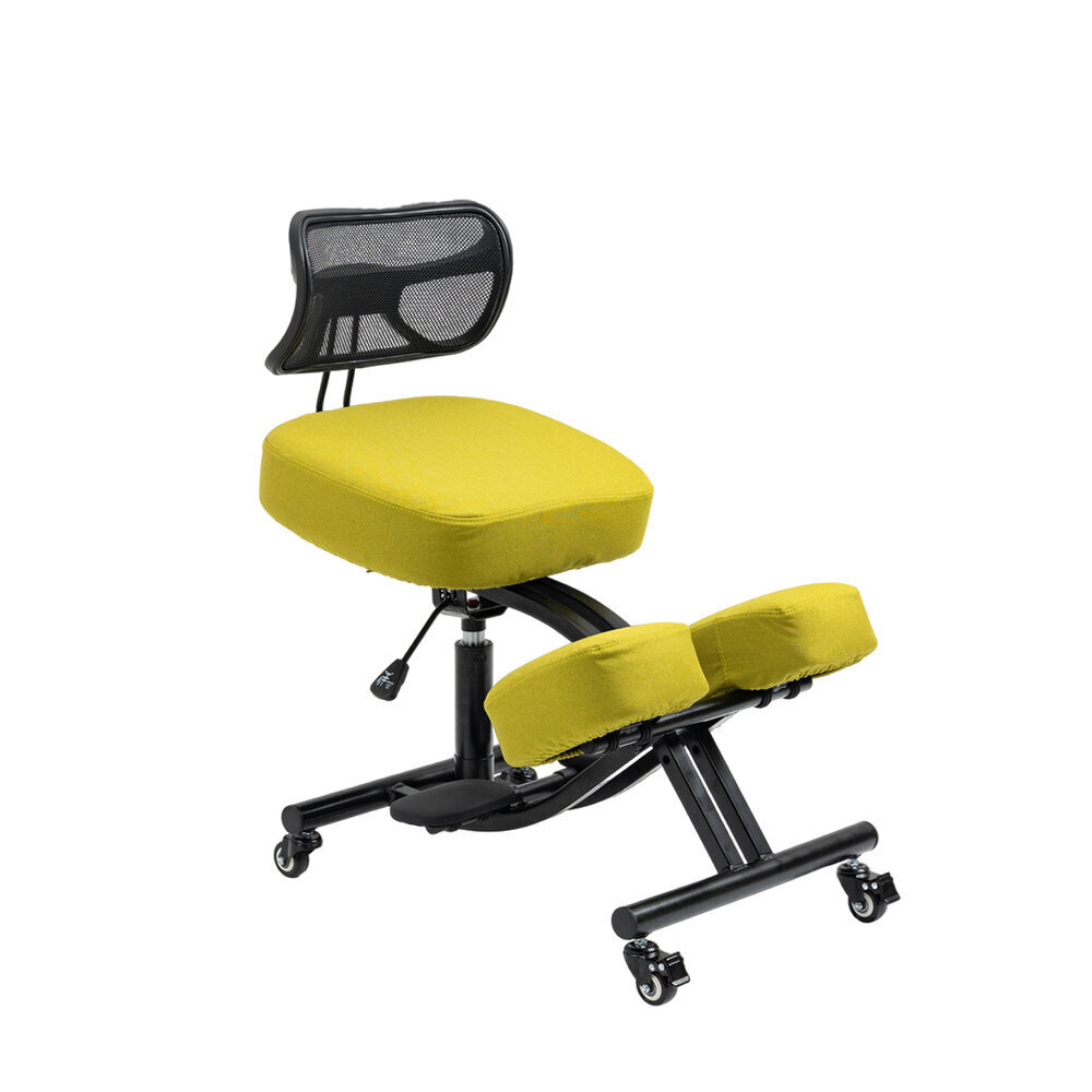Krēsls uz ceļiem O'KNEEL PRO ar zaļu lina pārvalku цена и информация | Biroja krēsli | 220.lv
