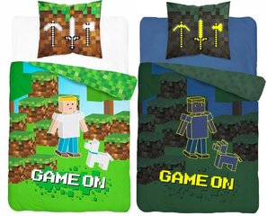 Bērnu gultas veļas komplekts Minecraft, 140x200, 2 daļas cena un informācija | Bērnu gultas veļa | 220.lv