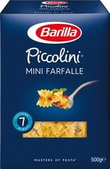 Barilla Mini Farfall-Piccolini makaroni, 500 g, 6 iepakojuma komplekts cena un informācija | Makaroni | 220.lv
