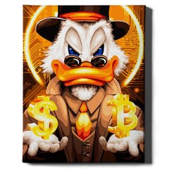 Glezna pēc numuriem, ierāmēta "Bitcoin Mr Duck" Oh Art!, 40x50 cm cena un informācija | Gleznas pēc numuriem | 220.lv