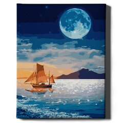 Картина по номерам "Корабль в полнолуние" Oh Art! 40x50 см цена и информация | Живопись по номерам | 220.lv