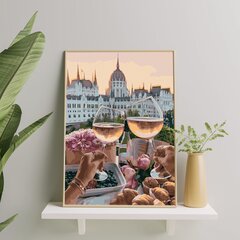 Glezna pēc numuriem, ierāmēta "Romantisks randiņš" Oh Art! 40x50 cm cena un informācija | Gleznas pēc numuriem | 220.lv