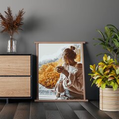 Картина по номерам "Девушка с кофе" Oh Art! 40x50 см цена и информация | Живопись по номерам | 220.lv
