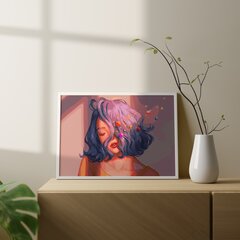 Glezna pēc numuriem, ierāmēta "Meitenes sapnis" Oh Art! 40x50 cm cena un informācija | Gleznas pēc numuriem | 220.lv