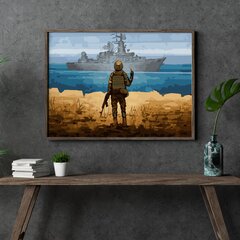 Glezna pēc numuriem, ierāmēta "Kara kuģis" Oh Art! 40x50 cm цена и информация | Живопись по номерам | 220.lv