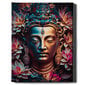 Glezna pēc numuriem, ierāmēta "Buda ziedos" Oh Art! 40x50 cm cena un informācija | Gleznas pēc numuriem | 220.lv