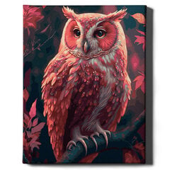 Картина по номерам "Розовая сова" Oh Art! 40x50 см цена и информация | Живопись по номерам | 220.lv
