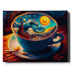 Картина по номерам "Ночь в чашке" Oh Art! 40x50 см цена и информация | Живопись по номерам | 220.lv