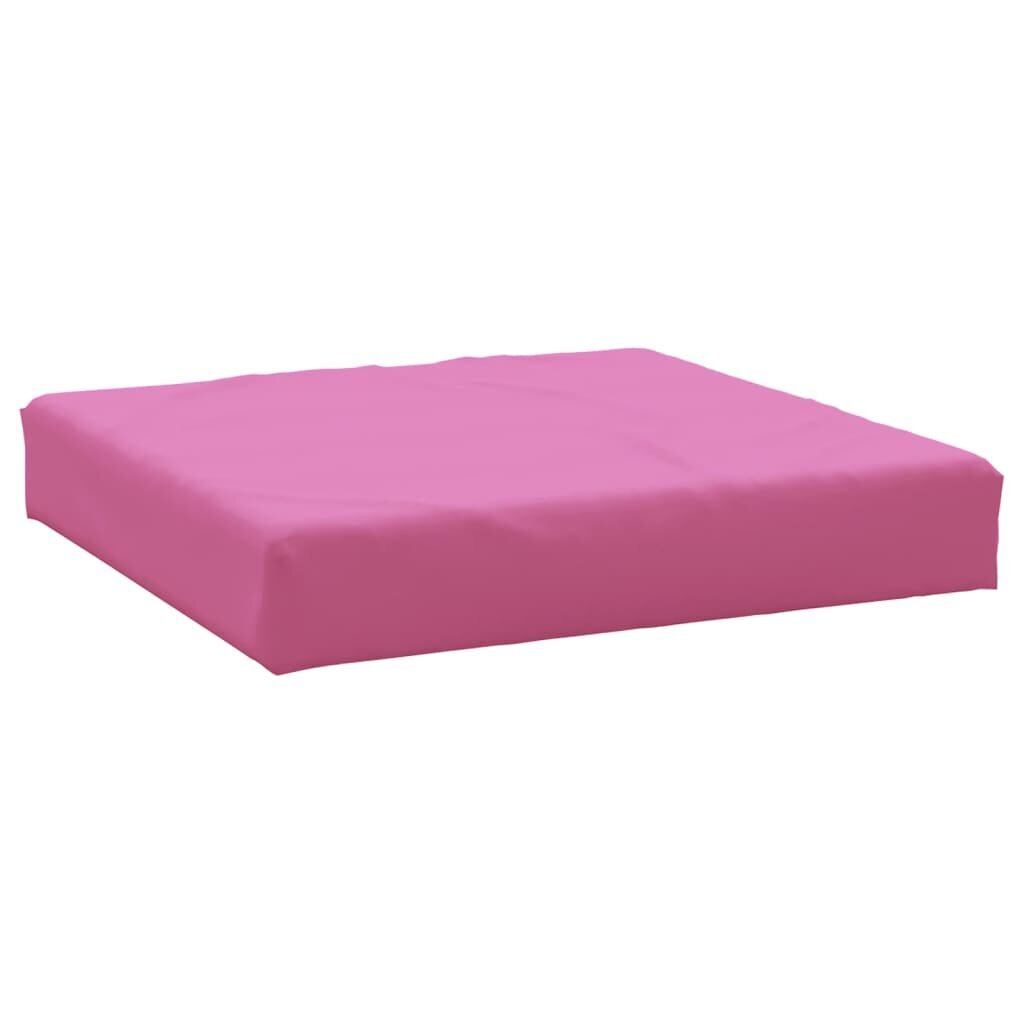 vidaXL palešu dīvānu matrači, 3 gab., rozā audums cena un informācija | Krēslu paliktņi | 220.lv