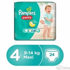 Подгузники PAMPERS a/b Pants S4 Maxi (9-14 кг), 24 шт. цена и информация | Подгузники | 220.lv