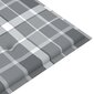 vidaXL sols, matracis ar pelēku četrstūru apdruku, 150 cm, tīkkoks cena un informācija | Dārza soli | 220.lv