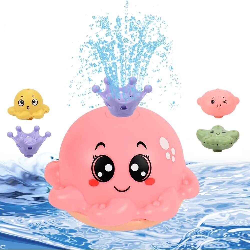 Apgaismota vannas rotaļlietu strūklaka Octopus цена и информация | Rotaļlietas zīdaiņiem | 220.lv
