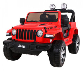 Jeep Wrangler Rubicon elektriskais divvietīgais, sarkans cena un informācija | Bērnu elektroauto | 220.lv